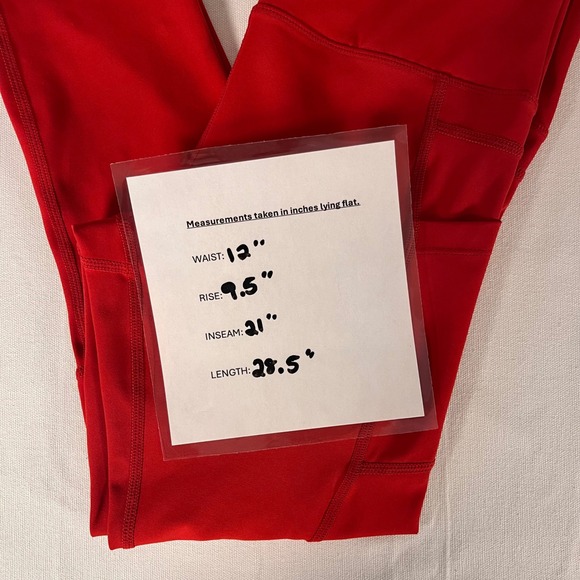 ZYIA Active‎ Red High Waisted Capri Leggings with Pockets - Size 4 - Picture 4 of 5